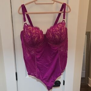 Lace Underwire Bodysuit in Vibrant Purple